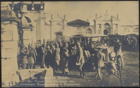 Der Kaiser in Italien. Der Kaiser beim verlassen des ehemaligen Dogenpalast in P, Bestanddeelnr 158-2344