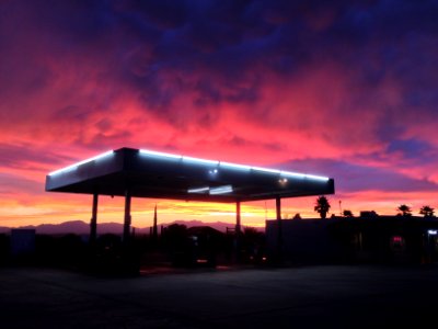 Desert gas station