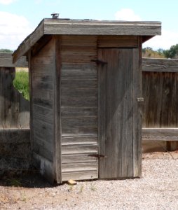 Deseret Relief Society Hall outhouse from NW 1