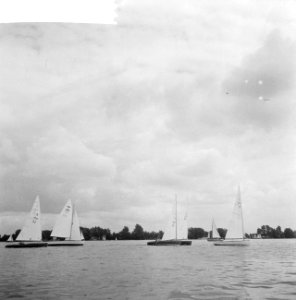 Derde dag van Internationale Hollandweek op Loosdrechtse Plassen . Zeilboten op , Bestanddeelnr 912-7846