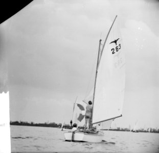Derde dag van Internationale Hollandweek op Loosdrechtse Plassen . Zeilboten op , Bestanddeelnr 912-7848