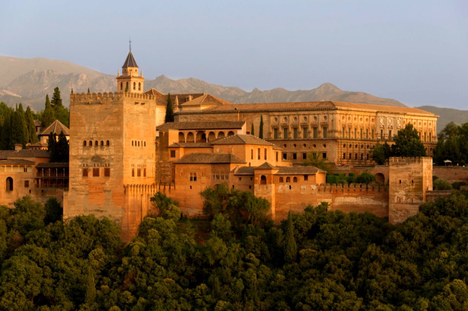 Detail Charles V palace Alhambra Granada Spain
