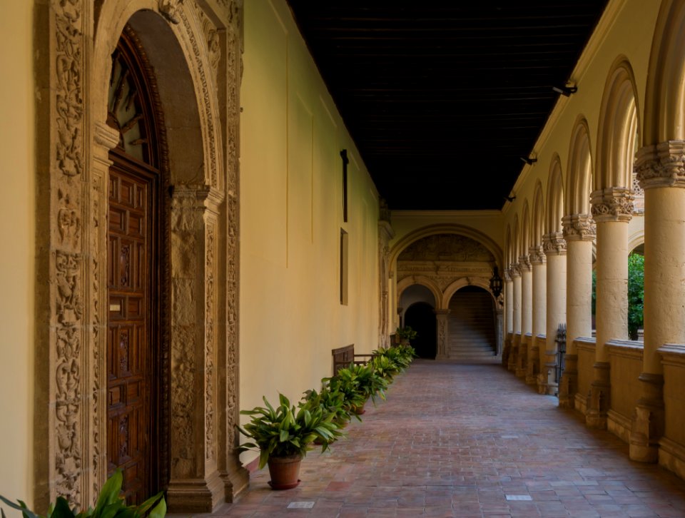 Detail cloister Monastery San Hieronimo, Granada, Andalusia, Spain