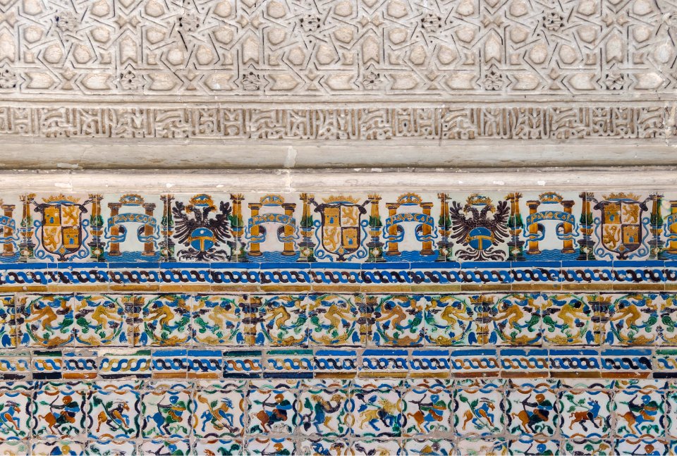 Detail Cenador Carlos V real alcazares Seville Spain