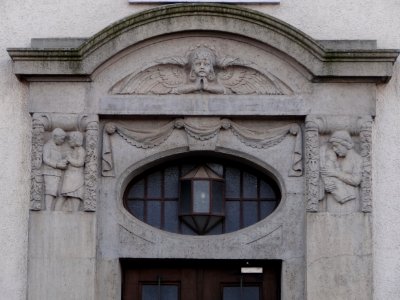 Detail des Gebäudes in der Schlichtenstraße 12, Gotha, Thüringen