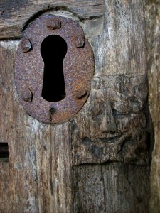 Detail of south door, Higham 2