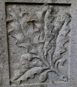 Detail of house in Binz in stone
