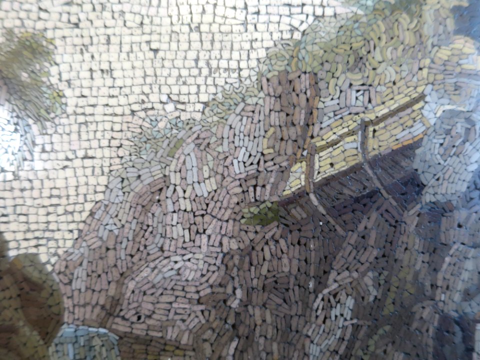 Detail of 'Grotto at Tivoli', micromosaic from Italy, 54.2x49.5 cm, 1817