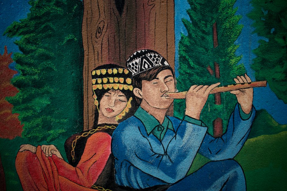 Detail of a community mural in Bardarash 05