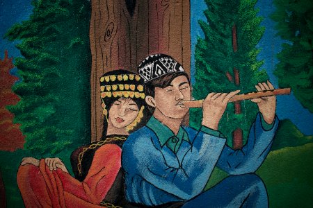 Detail of a community mural in Bardarash 05