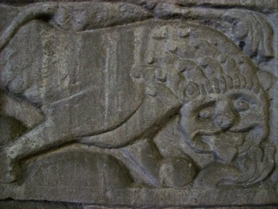 Detail of font 5, St Peter, Newenden