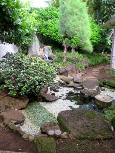 Detail of gardens of Spalding House, (Honolulu)