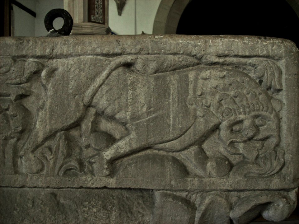 Detail of font 2, St Peter, Newenden