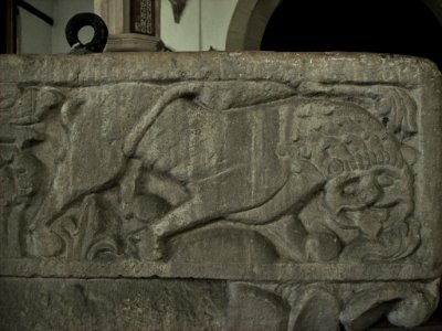 Detail of font 2, St Peter, Newenden