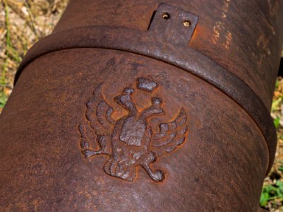 Detail of a russian cannon, Karababa castle, Chakida Greece
