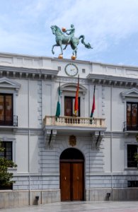 Detail facade ayuntamiento Granada Spain