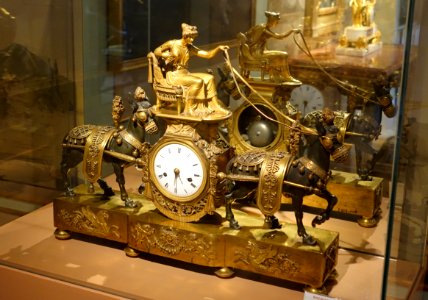 Desktop clock, perhaps by Bachelard, France, 1800-1825 AD,view 1 - Museo Nacional de Artes Decorativas - Madrid, Spain - DSC08332