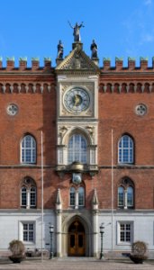 Detail façade Town Hall Odense Denmark