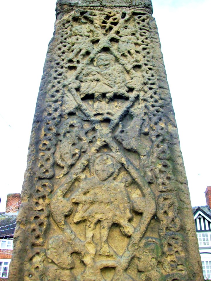 Detail of Saxon cross, Sandbach 4