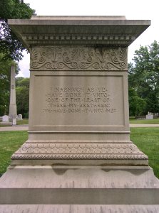 Detail of the William Thaw Monument, Allegheny Cemetery, 2015-06-19, 05
