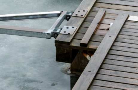Detail of jetty with dock finger at Rixö
