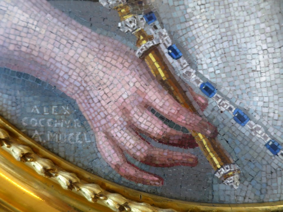 Detail of micromosaic portrait of Empress Elizabeth Petrovna 