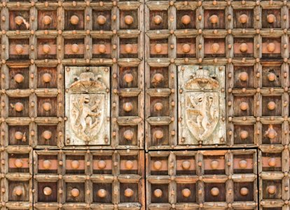 Detail portal cathedral Naples