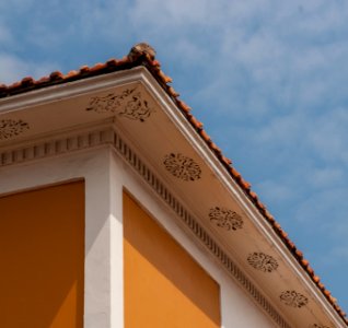 Detail roof colonial home in Maracaibo Archdiocesan Museum