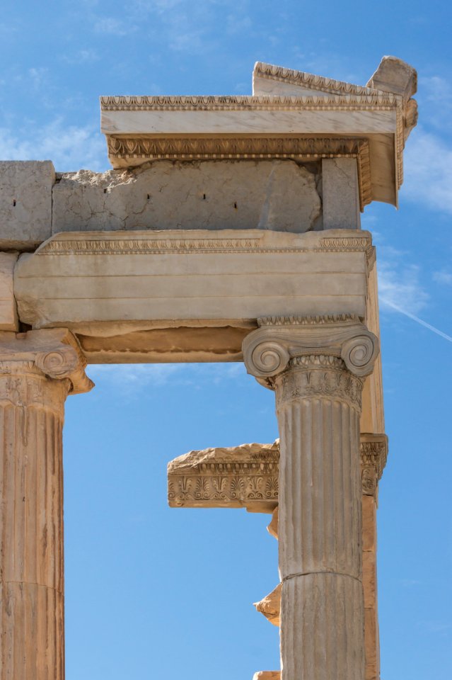 Detail top Erechtheum Acropolis Athens