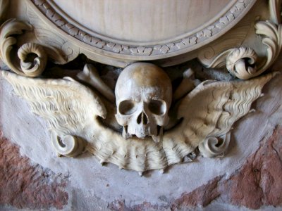 Detail of wall tablet, Leek parish church