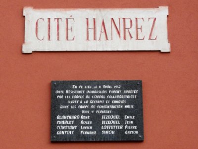 Dombasle-sur-Meurthe (M-et-M) mémorial de guerre, cité Hanrez
