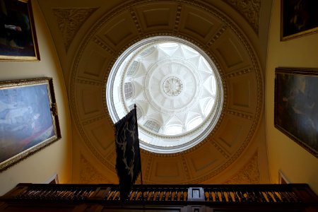 Dome above Oak Stairs - Chatsworth House - Derbyshire, England - DSC03392