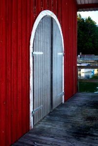 Door on club house in Holma marina