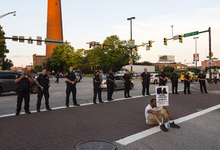 Protestor demonstration justice