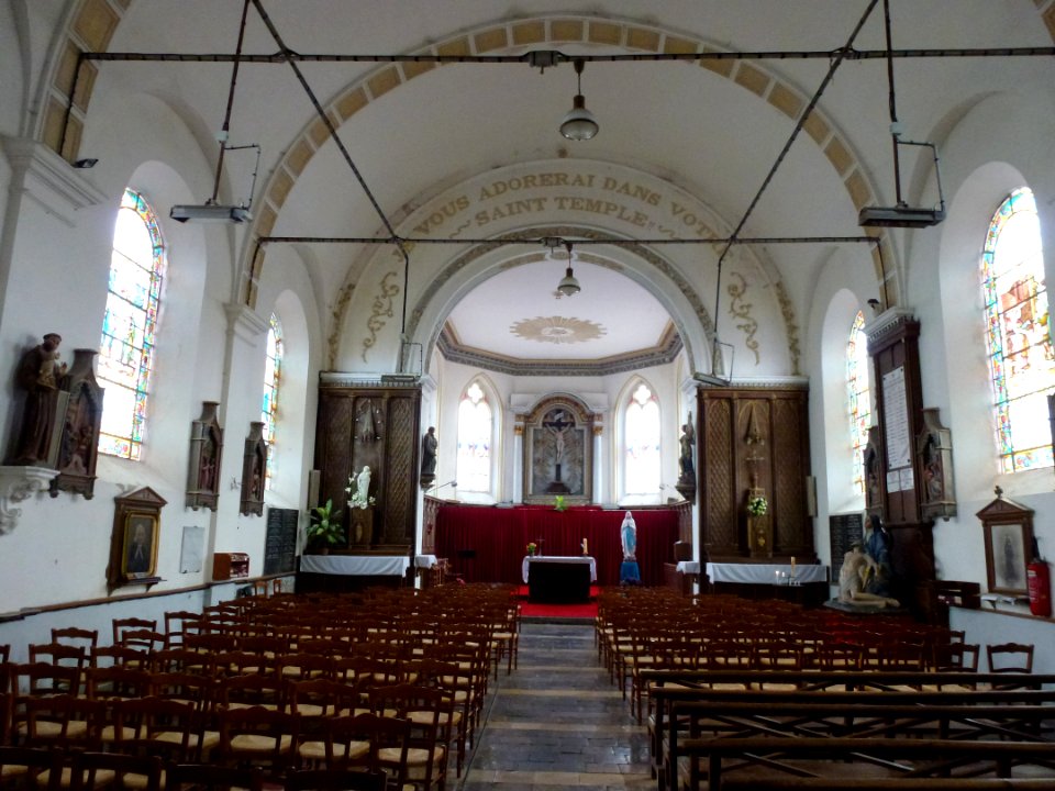 Dohem (Pas-de-Calais, Fr) église Saint-Omer intérieur
