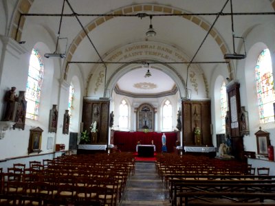 Dohem (Pas-de-Calais, Fr) église Saint-Omer intérieur