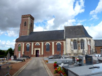 Dohem (Pas-de-Calais, Fr) église Saint-Omer extérieur