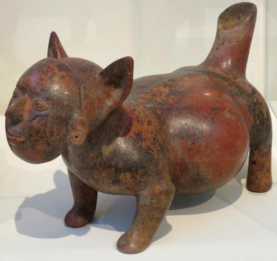 Dog with human mask, Colima, Mexico, Honolulu Museum of Art, 4173.1