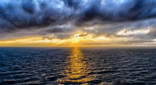 Clouds afterglow sky