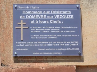 Domèvre-sur-Vezouze (M-et-M) mémorial résistants