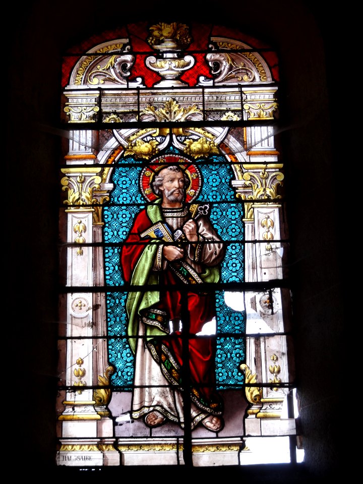 Dohis (Aisne) église, vitrail Saint Pierre