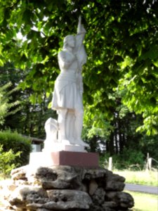 Dolving (Moselle) Couvent de Saint-Ulrich, jardin, Jeanne d'Arc