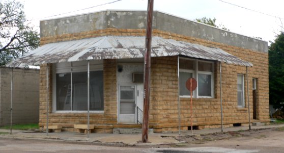 Dorrance State Bank bldg from SW 2