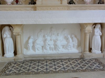 Dorengt (Aisne) église, statues autel