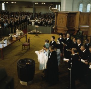 Doop van Prins Maurits in de Grote Kerk te Apeldoorn overzicht tijdens doop, Bestanddeelnr 254-8159