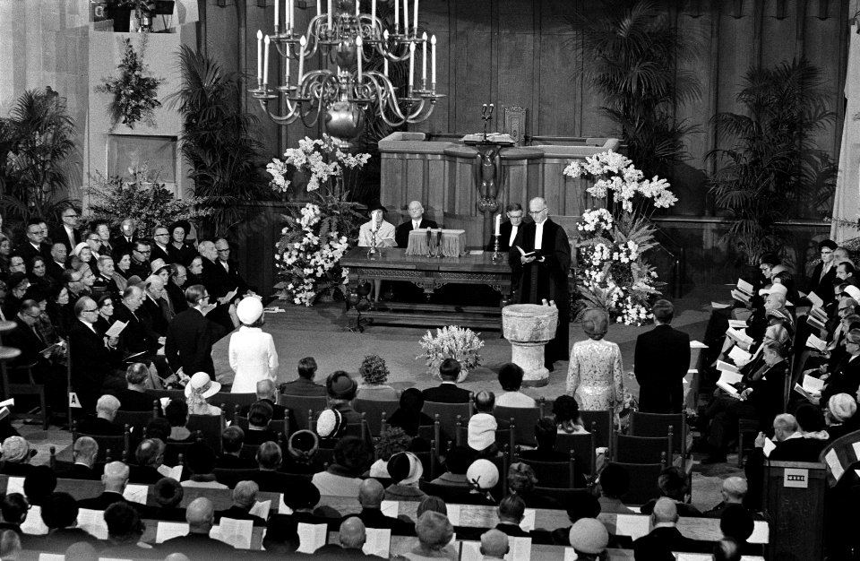 Doop van prins Constantijn en prins Bernhard in Domkerk te Utrecht. Overzicht, Bestanddeelnr 923-2768