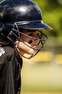 Youth face mask focus photo