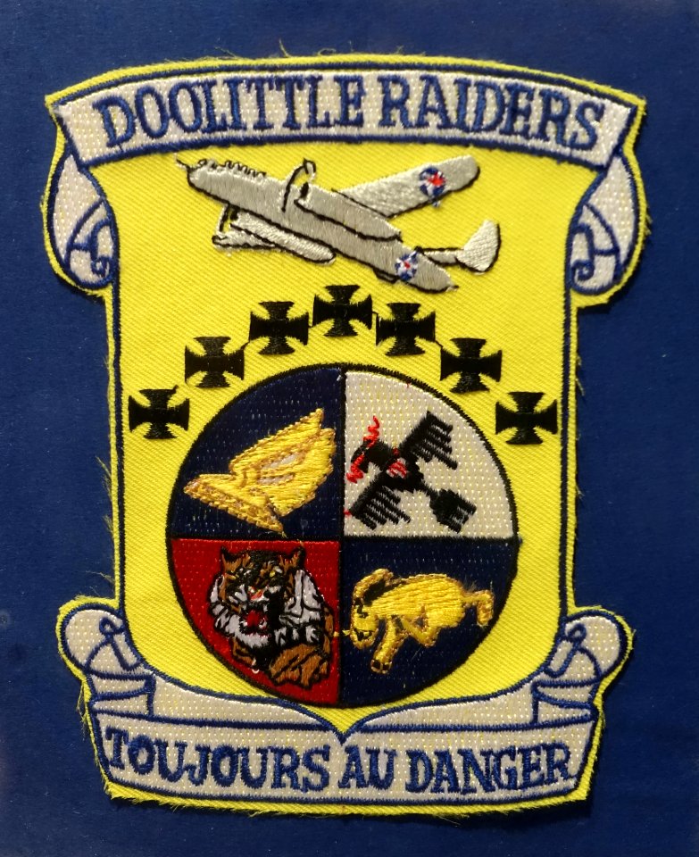 Doolittle Raiders Patch, Doolittle Raid exhibit - Oregon Air and Space Museum - Eugene, Oregon - DSC09794