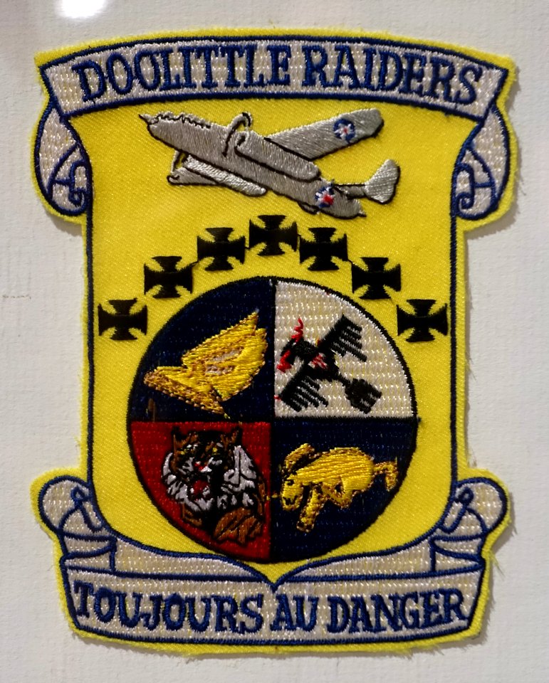 Doolittle Raiders Patch, Doolittle Raid exhibit - Oregon Air and Space Museum - Eugene, Oregon - DSC09797