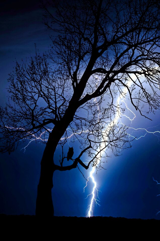 Sky threatening flash of lightning